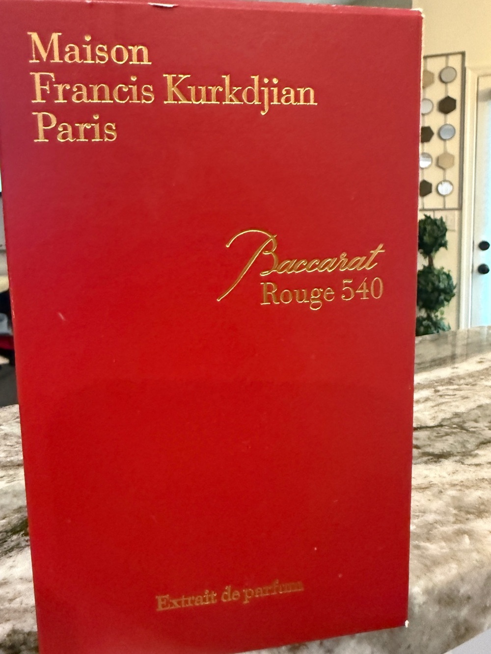Maison Francis Kurkdjian Baccarat Rouge 540 Red and Gold Box